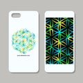 Mobile phone design, flower of life Royalty Free Stock Photo