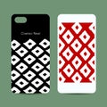 Mobile phone design, geometric fabric pattern Royalty Free Stock Photo