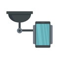 Mobile phone holder icon flat isolated vector Royalty Free Stock Photo