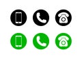 Mobile phone icon on isolated background.Set of call icon and telephone, smart in flat style for web.vector Royalty Free Stock Photo