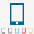 Mobile phone icon set. contact smartphone icon vector eps10. Royalty Free Stock Photo