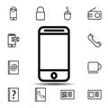 Mobile Phone icon. Simple thin line, outline vector element of minimalistic, web icons set for UI and UX, website or mobile Royalty Free Stock Photo