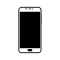 The mobile phone icon. The symbolic designation of the silhouette of a smartphone is a modern multifunctional device.