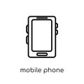 Mobile phone icon. Trendy modern flat linear vector Mobile phone Royalty Free Stock Photo