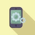 Mobile phone interface icon flat vector. Api support Royalty Free Stock Photo