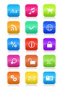 Mobile phone interface icons set