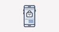 Mobile Phone Internet Access Icon for Web Usage, Online Navigation Concept Royalty Free Stock Photo