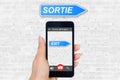 Mobile Phone With Language Translator Application Royalty Free Stock Photo