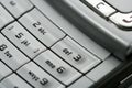 Mobile phone macro keyboard detail Royalty Free Stock Photo