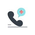 Mobile, Phone, Medical, Hospital Flat Color Icon. Vector icon banner Template