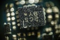 Mobile phone microcircuit in macro