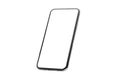 Mobile phone mockup isolate on a white background with a blank screen. Mobile phone frame