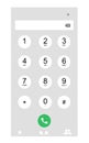 Mobile phone numbers panel, cell phones digital dialing communication screen. Smartphone dial keypad design. Vector flat