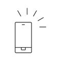 Mobile phone outline icon. Smartphone sign. Mobile phone contact call icon vector eps10.