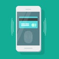 Mobile phone payment security, credit card protected with fingerprint identity