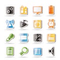 Mobile phone performance, internet icons