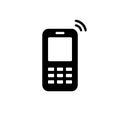 Mobile phone pictogram, icon isolated on a white background.