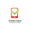 mobile phone repair logo template. phone service icon symbol. phone check logo design