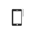 Mobile phone ringing icon vector, ring of smartphone pictogram, vibrating