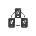 Mobile phone server connection vector icon Royalty Free Stock Photo