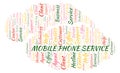 Mobile Phone Service word cloud Royalty Free Stock Photo