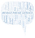 Mobile Phone Service word cloud. Royalty Free Stock Photo