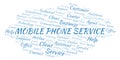 Mobile Phone Service word cloud Royalty Free Stock Photo