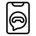 Mobile phone showing gaming chat app icon Royalty Free Stock Photo