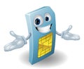 Mobile phone sim card mascot