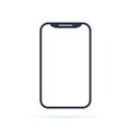 Mobile phone smartphone device gadget in line style on the white