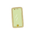 Mobile phone, stylish smartphone on white background. Vector