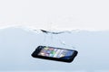 Mobile Phone Submerged In Water Royalty Free Stock Photo