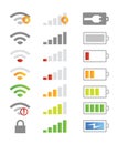 Mobile phone system icons Royalty Free Stock Photo