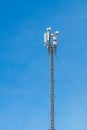 Mobile phone Telecommunication Radio antenna Tower. Cell phone tower. Antennas for 5G communication