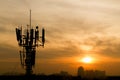 Mobile phone Telecommunication Radio antenna Tower. Cell phone t Royalty Free Stock Photo