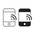 Mobile phone vibrating icon vector