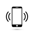 Mobile phone vibrating or ringing flat vector icon Royalty Free Stock Photo