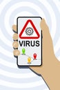 Mobile phone virus detection app