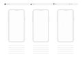Mobile Phone Wireframe Dotted App Mockup Template