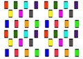 Mobile phones with colored screens isolated on white background Royalty Free Stock Photo
