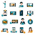 Mobile photo icons set