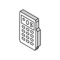 mobile pos terminal isometric icon vector illustration Royalty Free Stock Photo