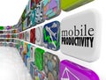 Mobile Productivity Apps Software Working Remotely on the Go