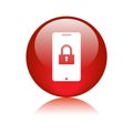 Mobile protection icon web button