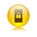 Mobile protection icon web button