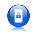 Mobile protection icon web button