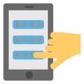 Mobile prototype, mobile wireframe Color Vector icon which can easily modify or edit Royalty Free Stock Photo