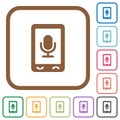 Mobile recording simple icons