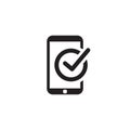 Mobile Register Icon. Online Learning. Flat Design