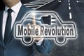 Mobile Revolution Auto touchscreen is man-operated concept